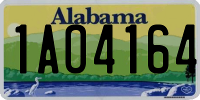 AL license plate 1AO4164