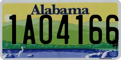 AL license plate 1AO4166