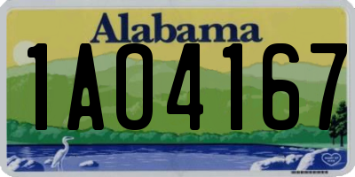 AL license plate 1AO4167