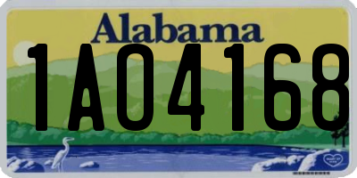 AL license plate 1AO4168