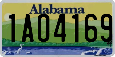AL license plate 1AO4169