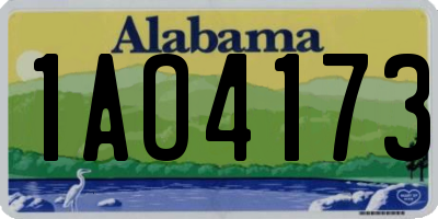 AL license plate 1AO4173