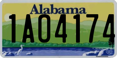 AL license plate 1AO4174