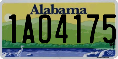 AL license plate 1AO4175