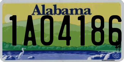 AL license plate 1AO4186