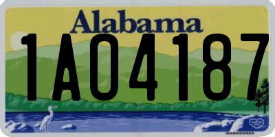 AL license plate 1AO4187