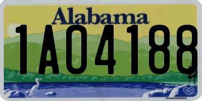 AL license plate 1AO4188