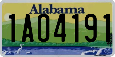 AL license plate 1AO4191