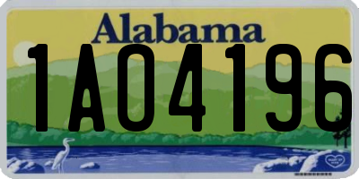 AL license plate 1AO4196