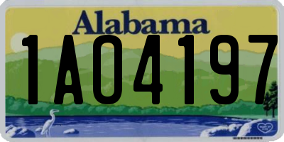 AL license plate 1AO4197