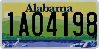 AL license plate 1AO4198