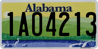 AL license plate 1AO4213