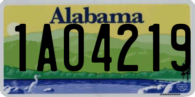 AL license plate 1AO4219