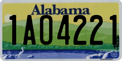 AL license plate 1AO4221