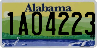 AL license plate 1AO4223