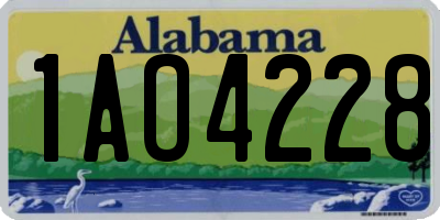 AL license plate 1AO4228