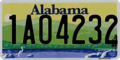 AL license plate 1AO4232