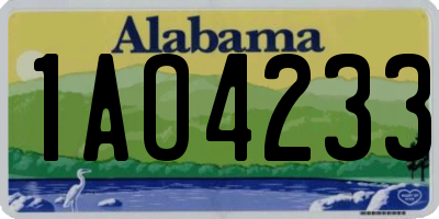 AL license plate 1AO4233