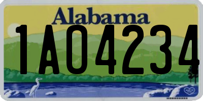 AL license plate 1AO4234