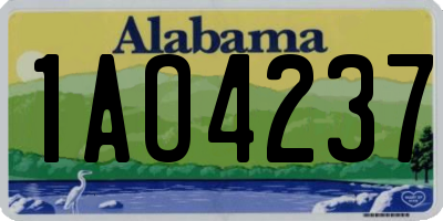 AL license plate 1AO4237