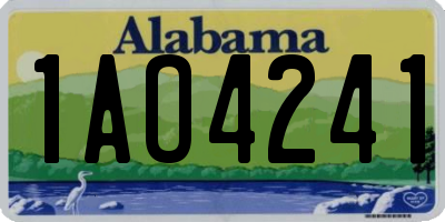 AL license plate 1AO4241