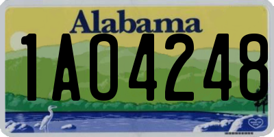 AL license plate 1AO4248