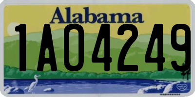 AL license plate 1AO4249