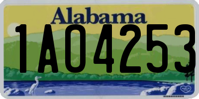 AL license plate 1AO4253