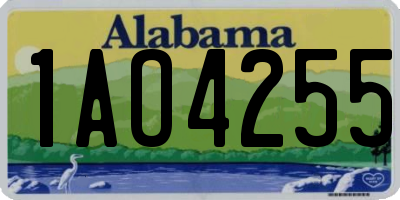 AL license plate 1AO4255