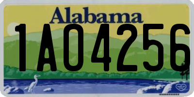 AL license plate 1AO4256