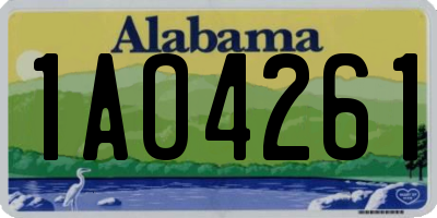 AL license plate 1AO4261
