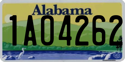 AL license plate 1AO4262