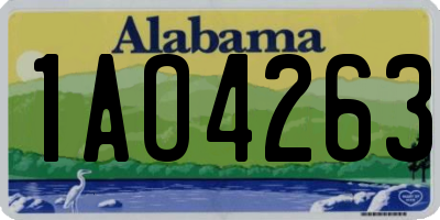 AL license plate 1AO4263