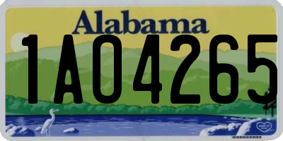 AL license plate 1AO4265