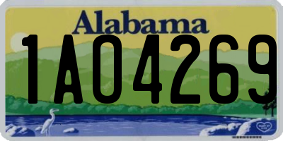 AL license plate 1AO4269