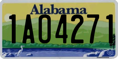 AL license plate 1AO4271