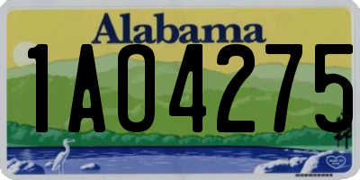 AL license plate 1AO4275
