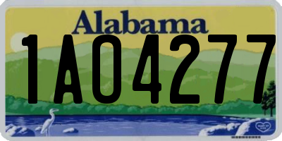 AL license plate 1AO4277