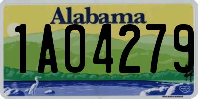 AL license plate 1AO4279