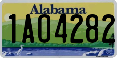AL license plate 1AO4282