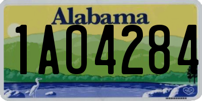 AL license plate 1AO4284