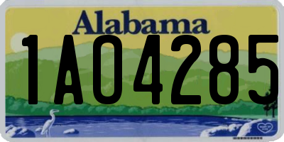 AL license plate 1AO4285