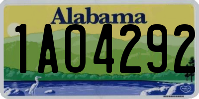AL license plate 1AO4292