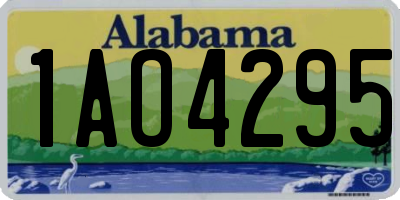 AL license plate 1AO4295