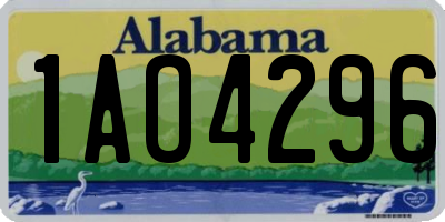 AL license plate 1AO4296