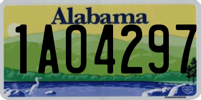 AL license plate 1AO4297