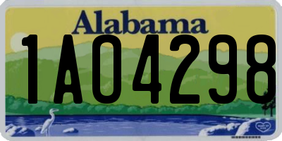 AL license plate 1AO4298