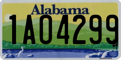 AL license plate 1AO4299