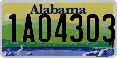 AL license plate 1AO4303