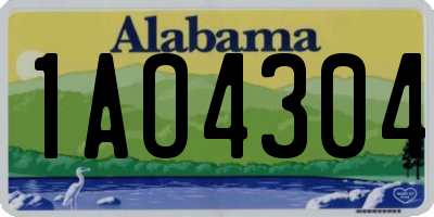 AL license plate 1AO4304